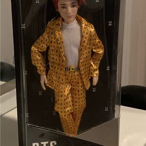 BTS Collectible Doll in Yellow Patterned Outfit
